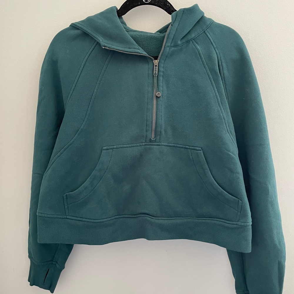 Lululemon Scuba Half Zip Green Jasper
